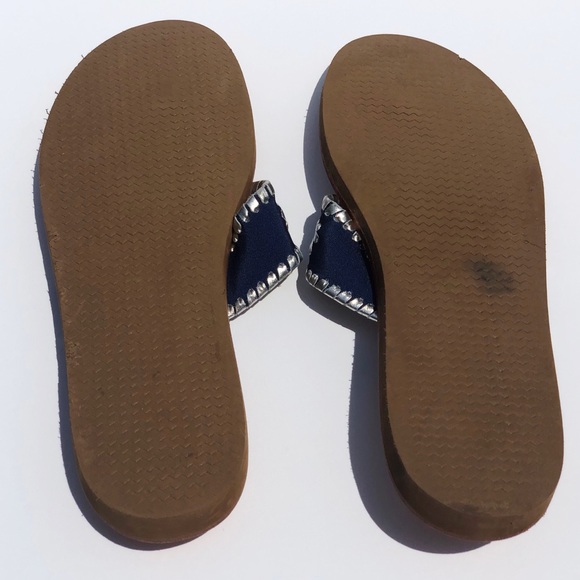 JACK ROGERS BOATING JACK SANDAL NAVY & SILVER  11 - Picture 6 of 10